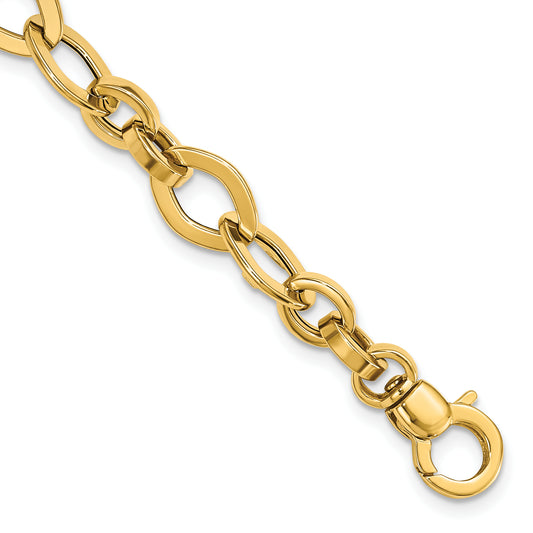 7.75 Inch 14K Polished Fancy Link Bracelet