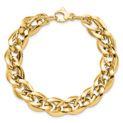 14K Yellow Gold Polished Fancy Link 7.5 Inch Bracelet