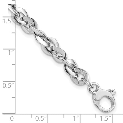 7.5 Inch 14K White Gold Polished Bracelet