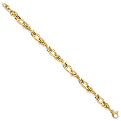 7 Inch 14K Polished Fancy Link 7In Bracelet