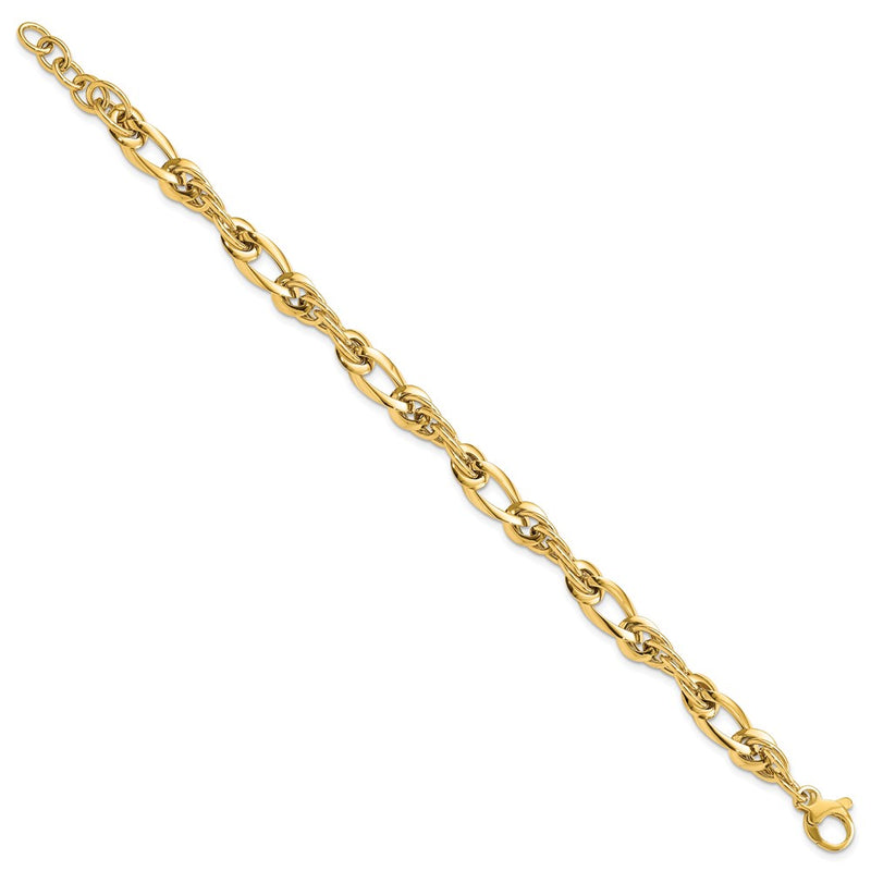 7 Inch 14K Polished Fancy Link 7In Bracelet