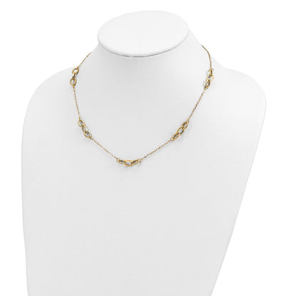 14K Yellow Gold Fancy 18 Inch Necklace