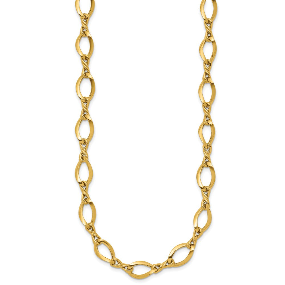 14K Yellow Gold Fancy Link 18In Necklace