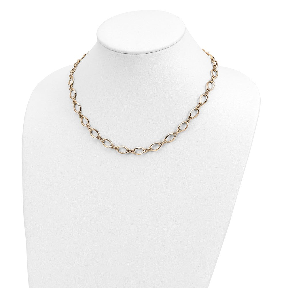 14K Yellow Gold Fancy Link 18In Necklace