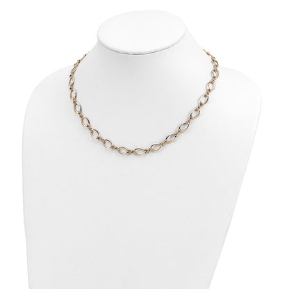 14K Yellow Gold Fancy Link 18In Necklace