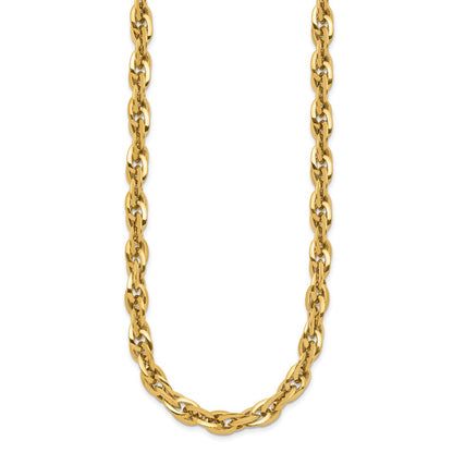 14K Yellow Gold Polished Fancy Link Necklace