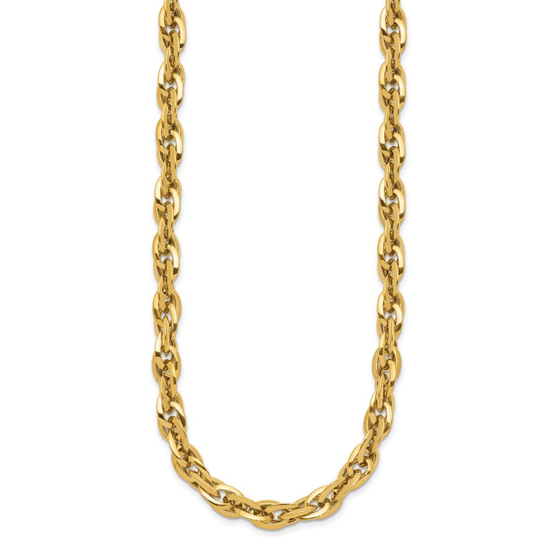 14K Yellow Gold Polished Fancy Link Necklace