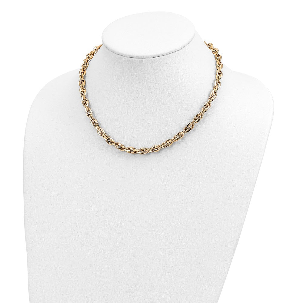 14K Yellow Gold Polished Fancy Link Necklace