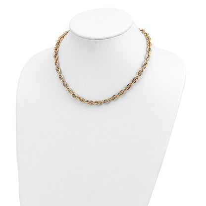 14K Yellow Gold Polished Fancy Link Necklace