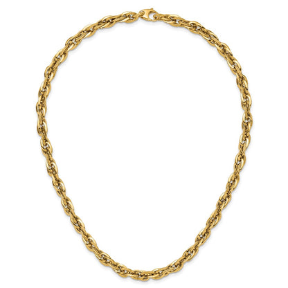 14K Yellow Gold Polished Fancy Link Necklace