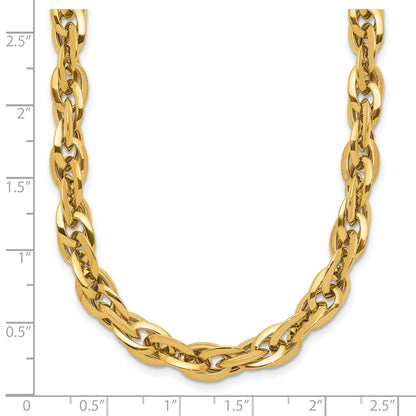 14K Yellow Gold Polished Fancy Link Necklace