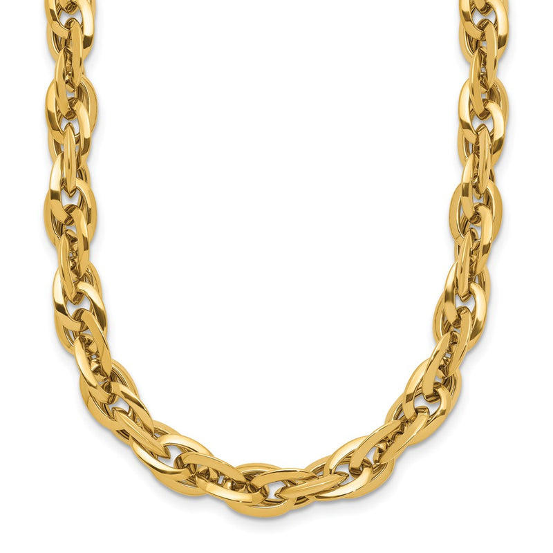 14K Yellow Gold Polished Fancy Link Necklace