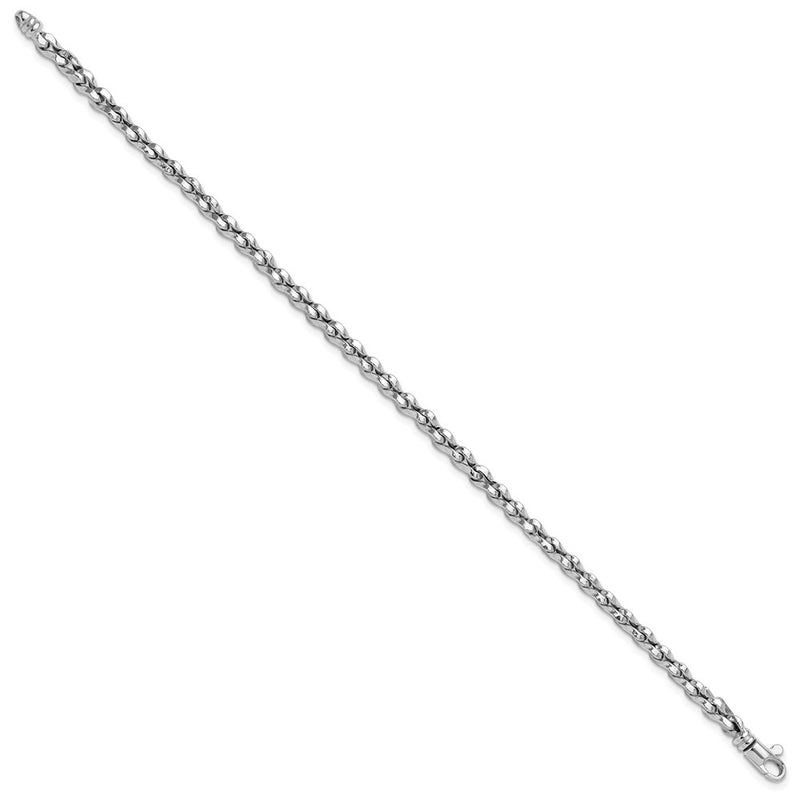 7.5 Inch 14K White Gold Polished Fancy Link Bracelet