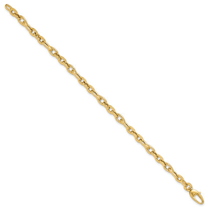 7.5 Inch 14K 7.5In Polished Fancy Link Bracelet