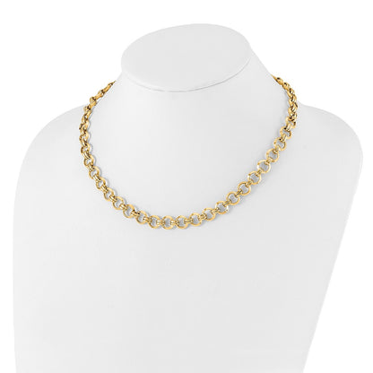 14K Yellow Gold Polished Link Necklace
