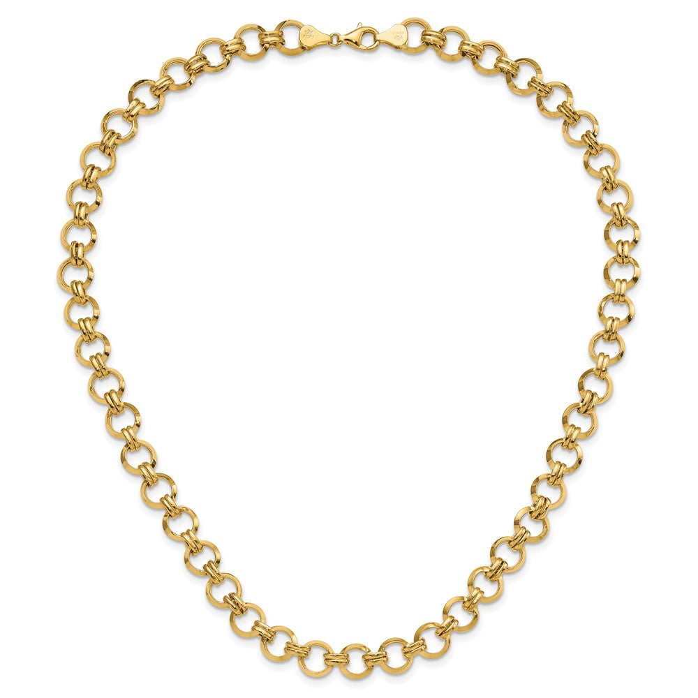 14K Yellow Gold Polished Link Necklace
