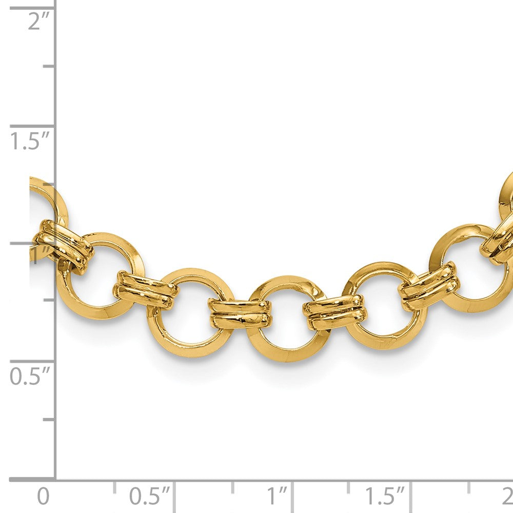 14K Yellow Gold Polished Link Necklace