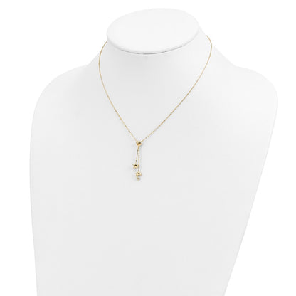 14K Yellow Gold Heart, Star & Dolphin Y-Necklace