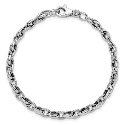 7.5 Inch 14K White Gold 7.5In Polished Fancy Link Bracelet