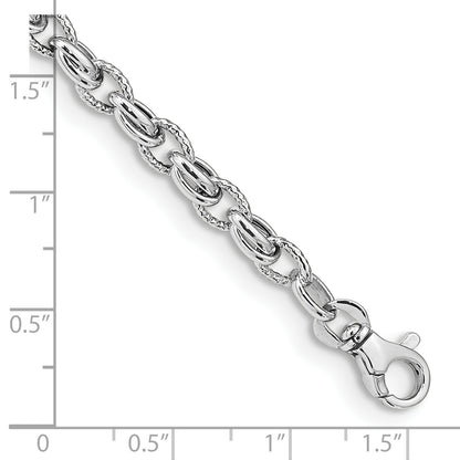 7.5 Inch 14K White Gold 7.5In Polished Fancy Link Bracelet