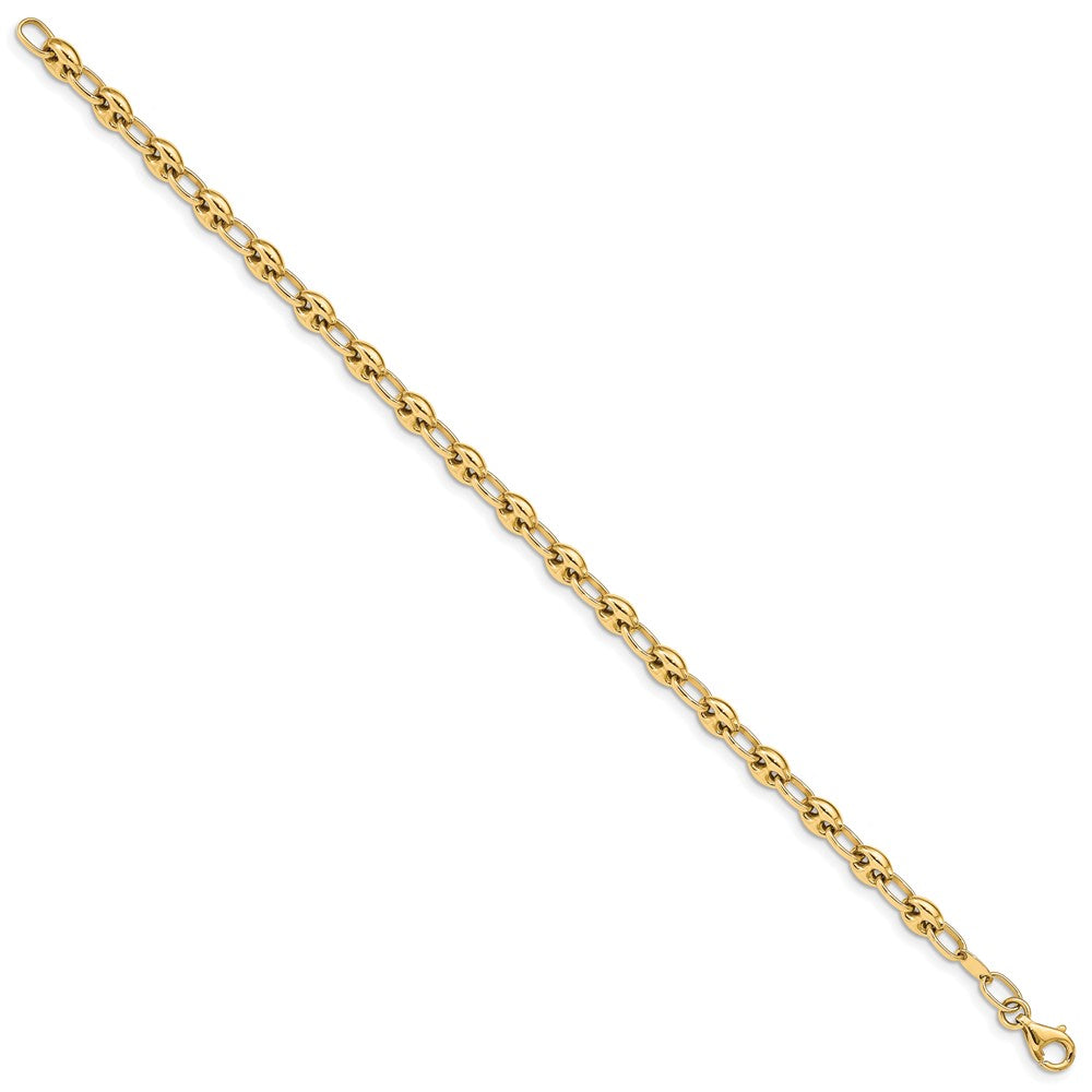 14K Yellow Gold Polished Link Chain Bracelet