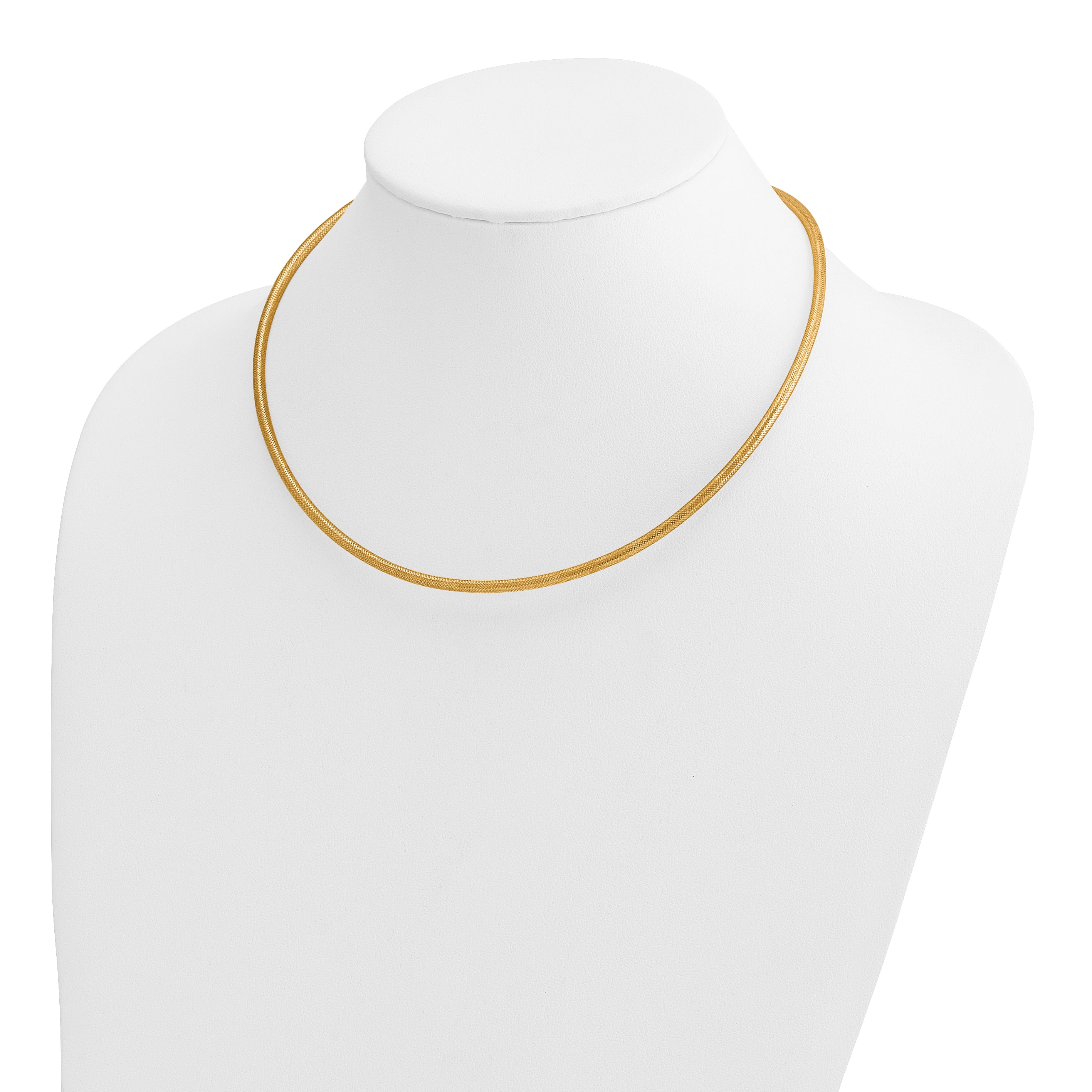 14K Yellow Gold Stretch Mesh Necklace