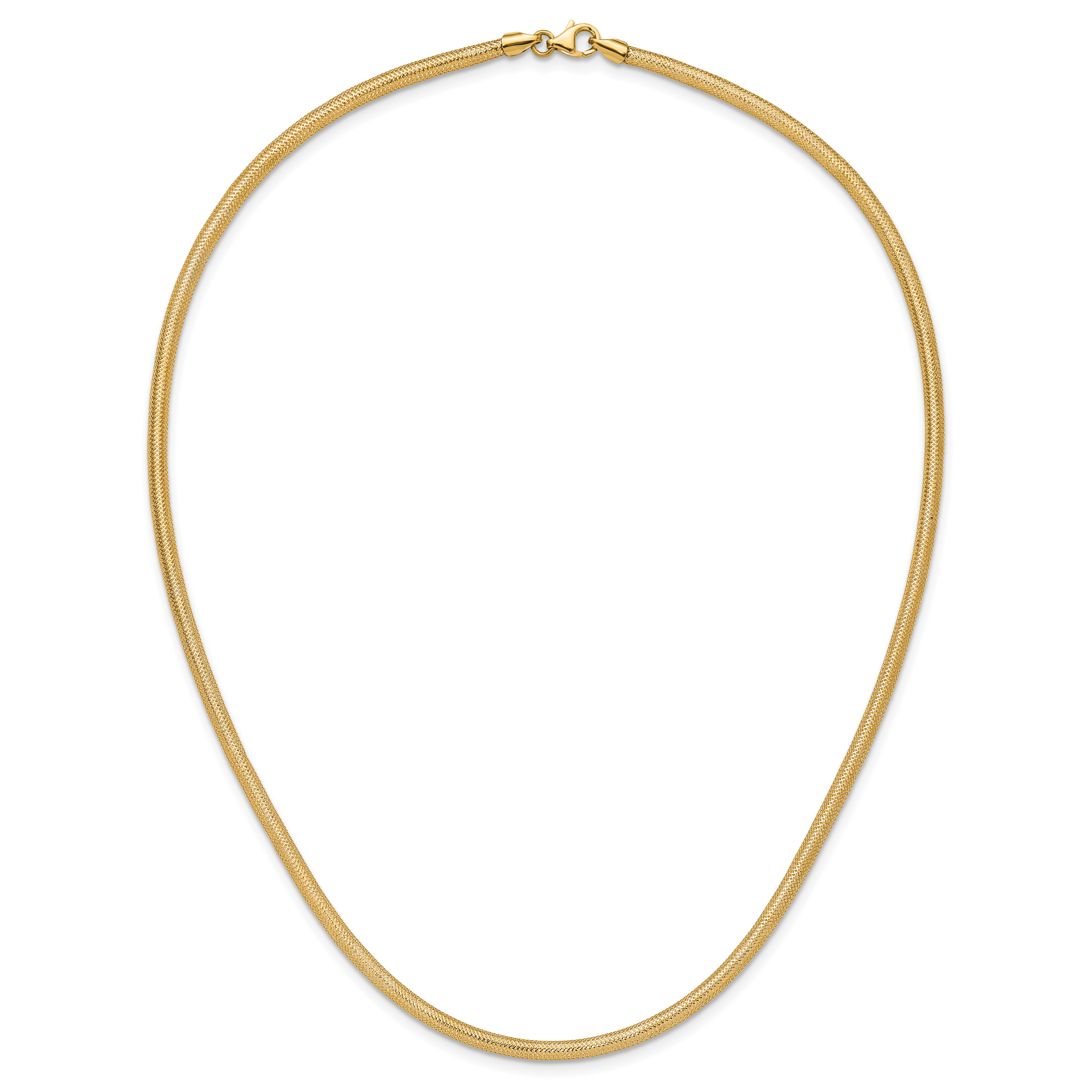 14K Yellow Gold Stretch Mesh Necklace