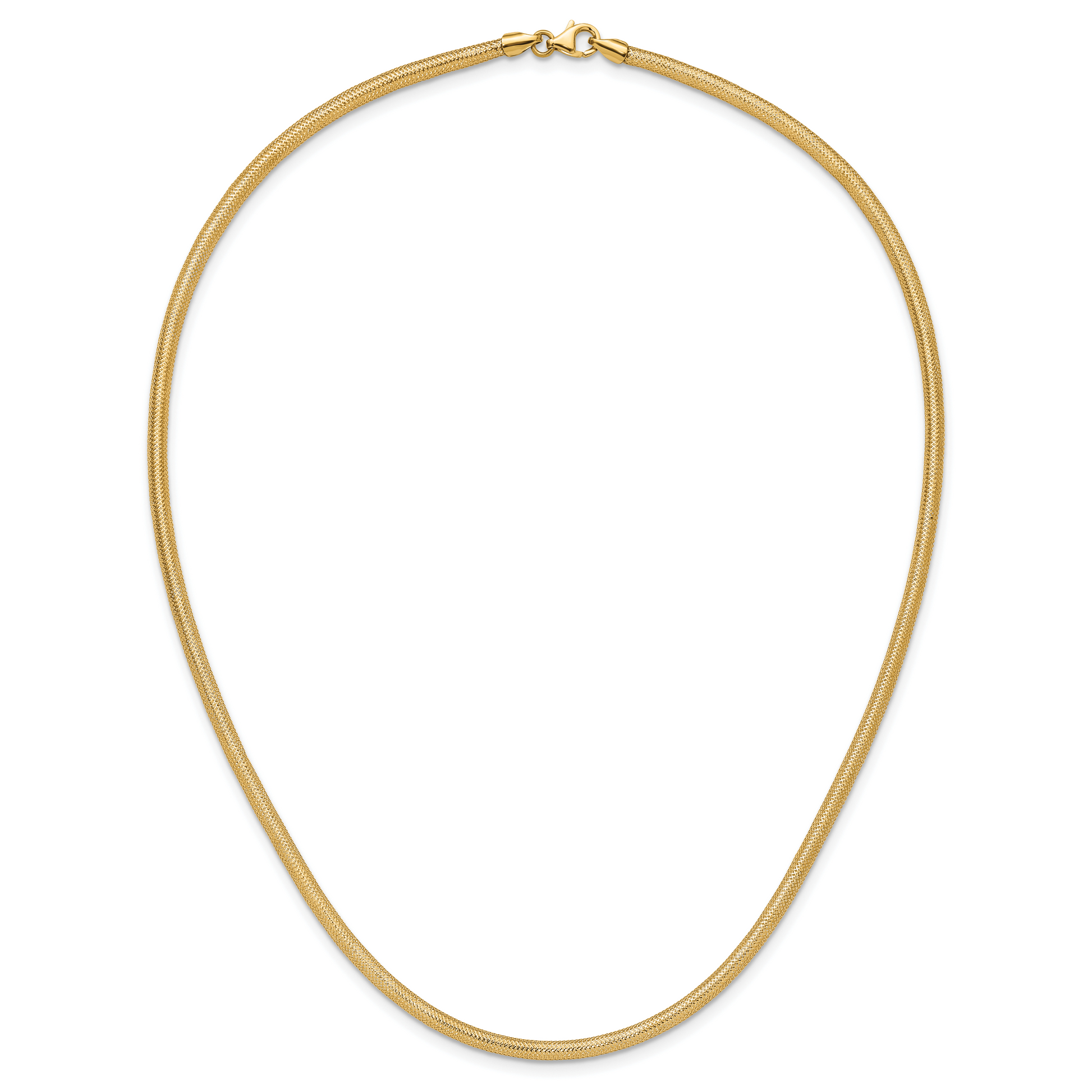 14K Yellow Gold Stretch Mesh Necklace