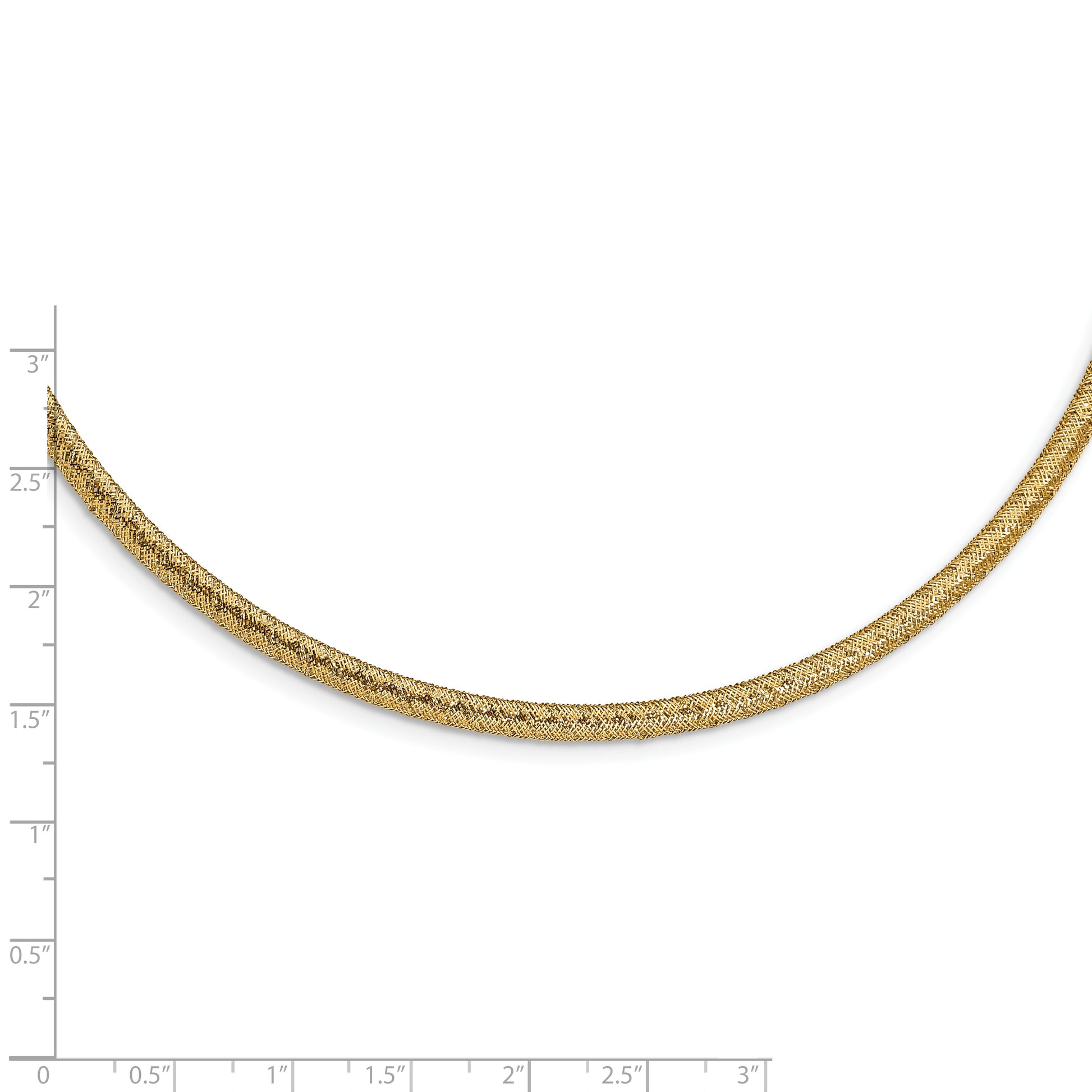 14K Yellow Gold Stretch Mesh Necklace