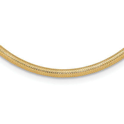 14K Yellow Gold Stretch Mesh Necklace