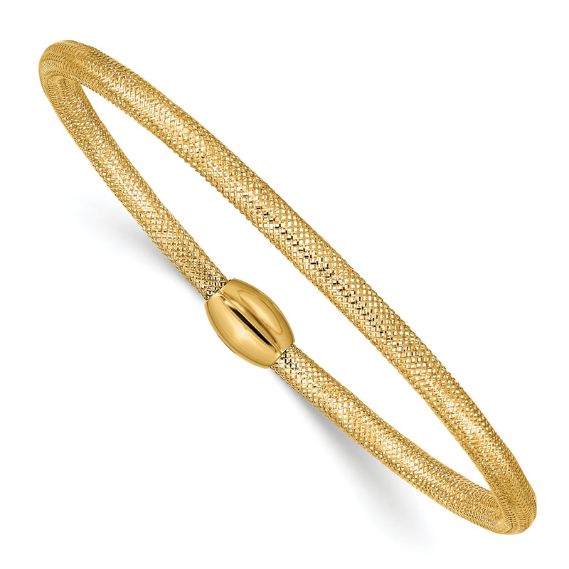 14K Yellow Gold Stretch Mesh Bracelet