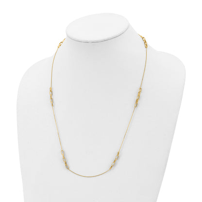 14K Yellow Gold Polished Fancy Link Necklace