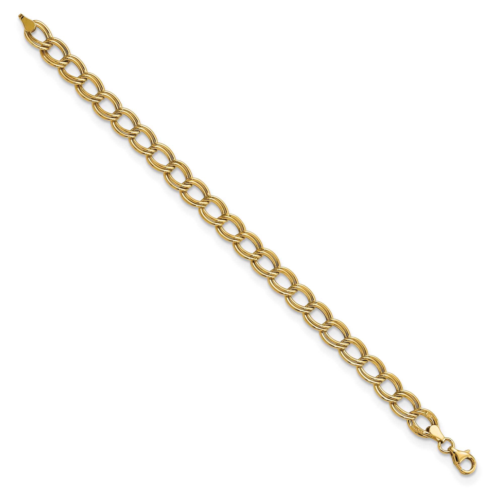 7.5 Inch 14K Polished Link Bracelet