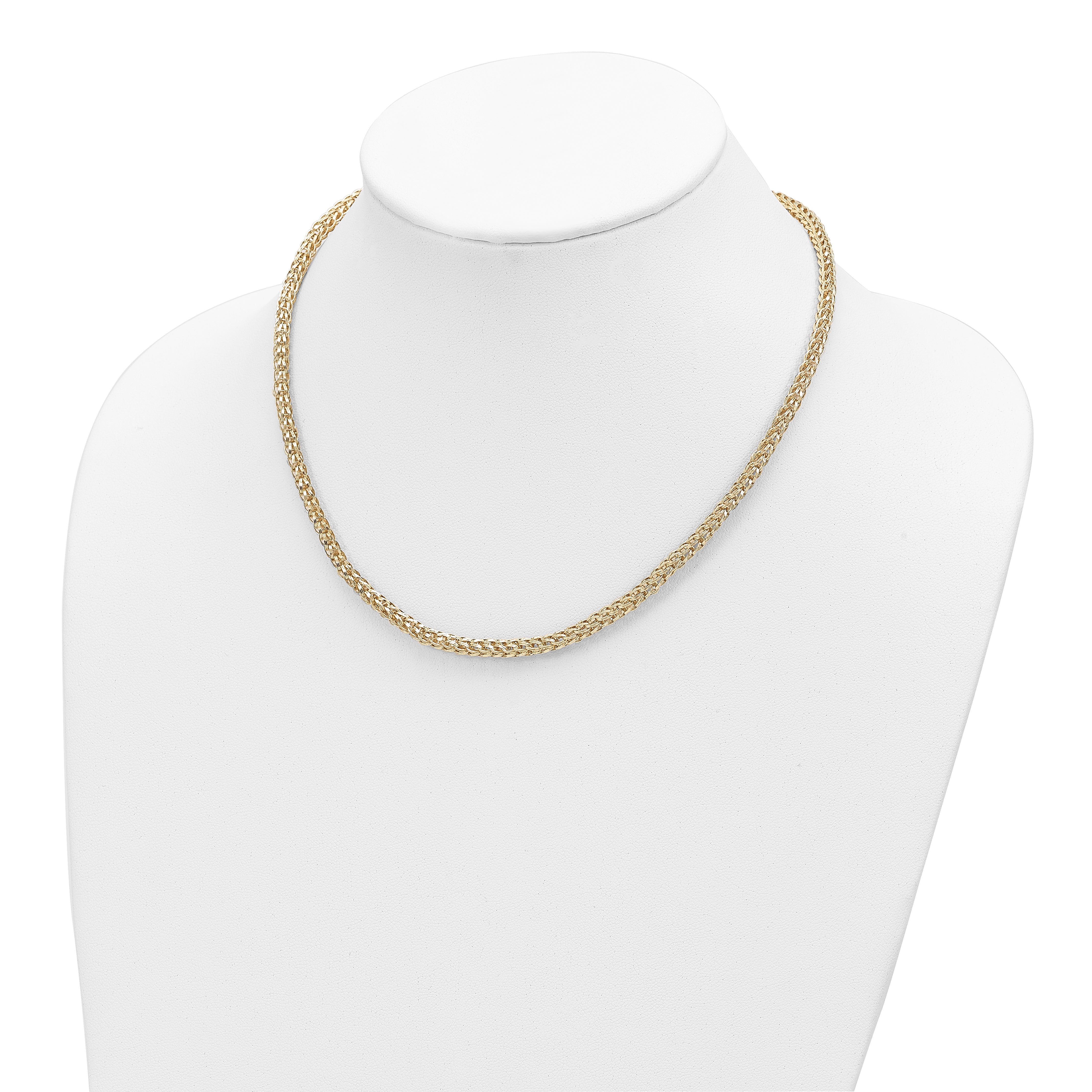 14K Yellow Gold Polished Fancy Link Necklace