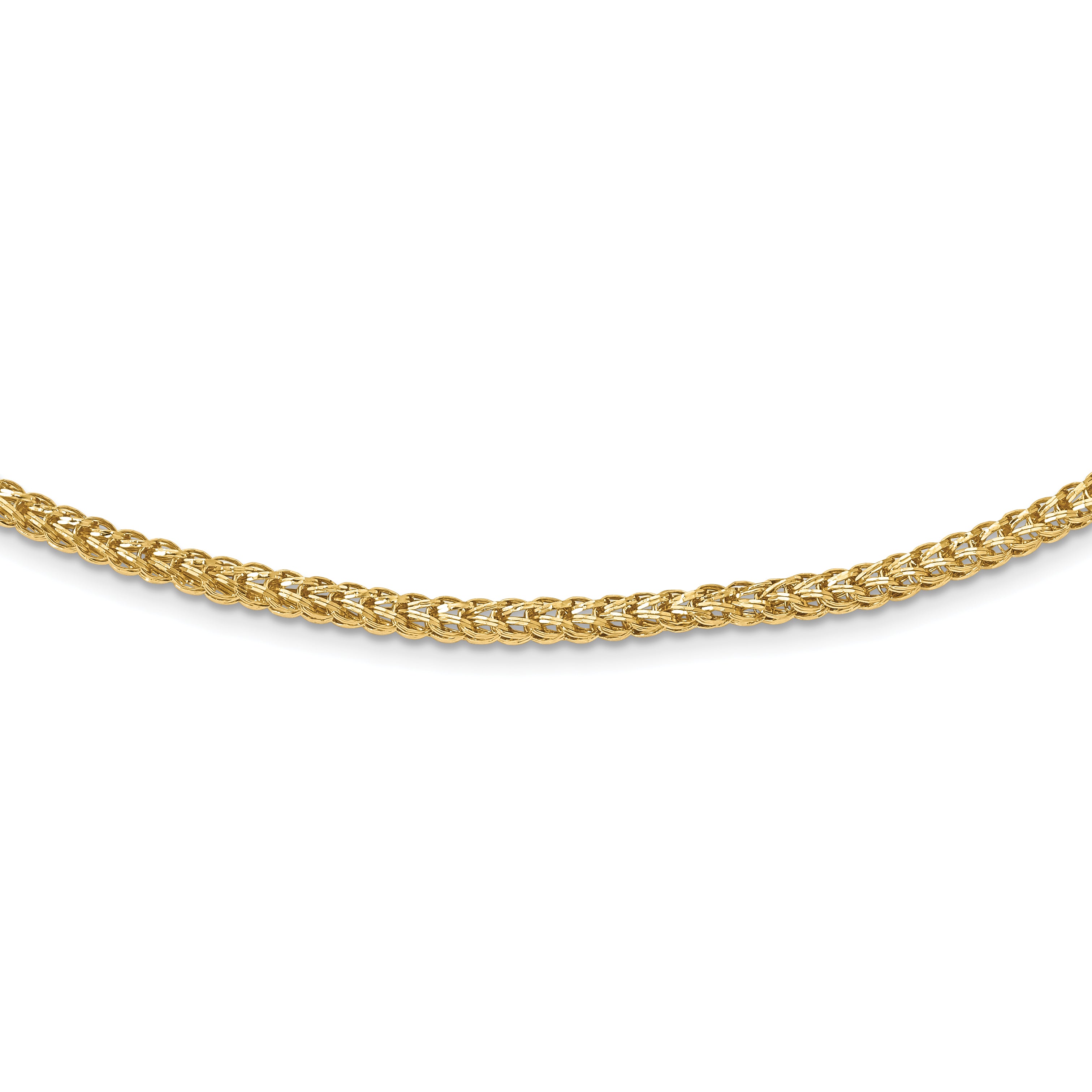 14K Yellow Gold Polished Fancy Link Necklace