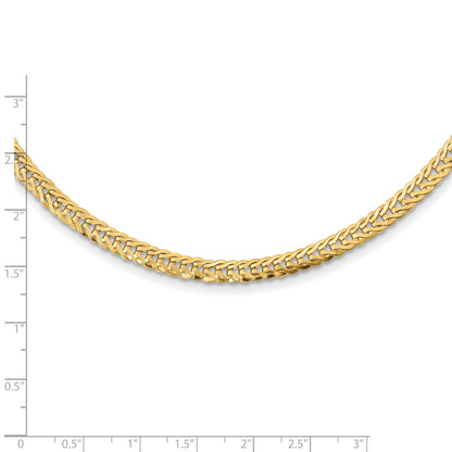 14K Yellow Gold Polished Fancy Link 17In Necklace