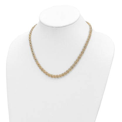 14K Yellow Gold Polished Fancy Link Necklace