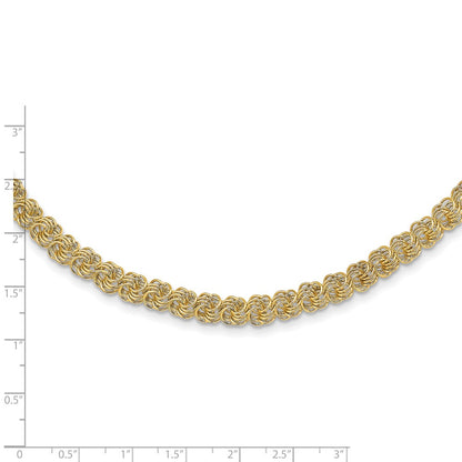 14K Yellow Gold Polished Fancy Link Necklace
