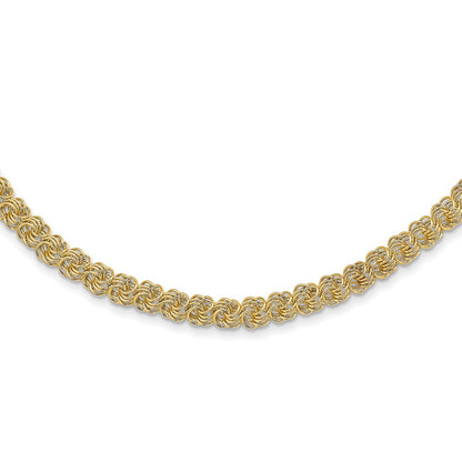 14K Yellow Gold Polished Fancy Link Necklace