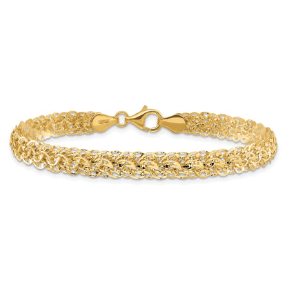 7.5 Inch 14K Polished D/C Fancy Link Bracelet