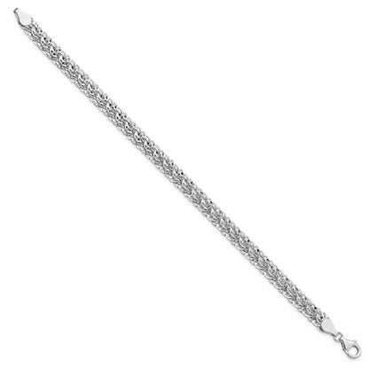 7.5 Inch 14K White Polished D/C Fancy Link Bracelet