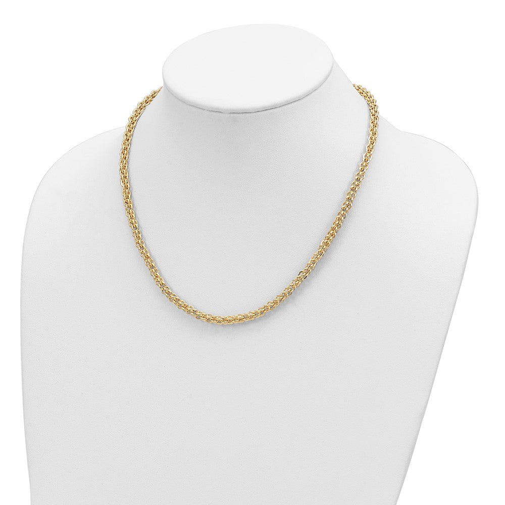 14K Yellow Gold Polished Fancy Link Necklace