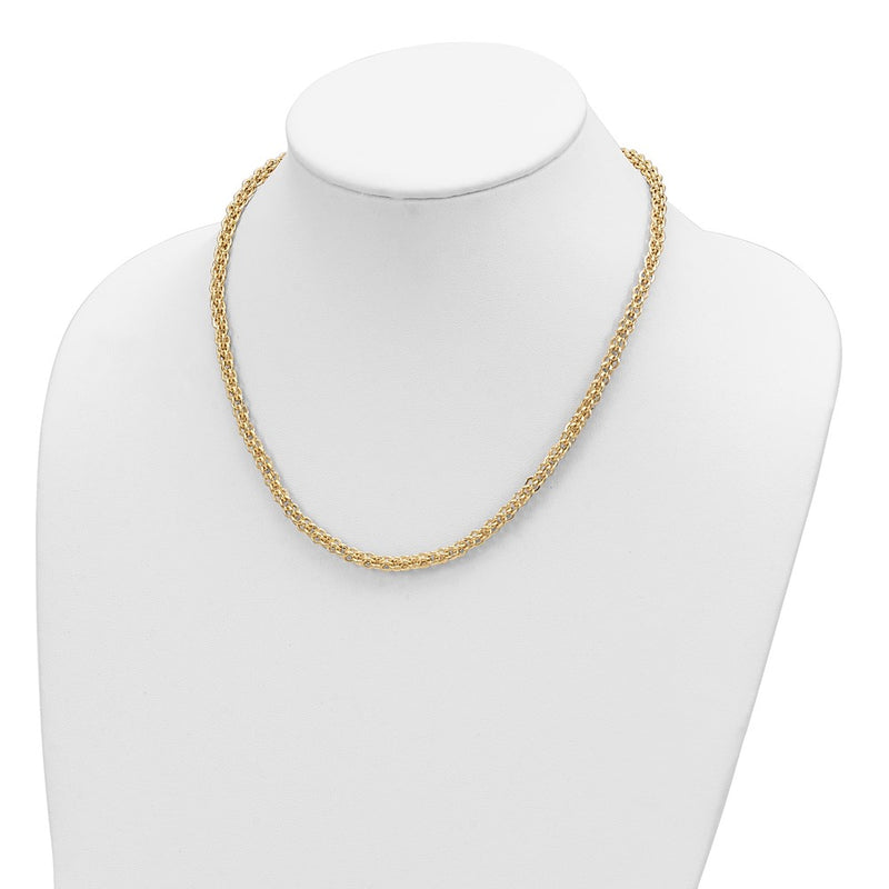 14K Yellow Gold Polished Fancy Link Necklace