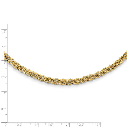 14K Yellow Gold Polished Fancy Link Necklace