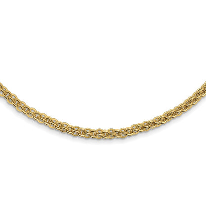 14K Yellow Gold Polished Fancy Link Necklace
