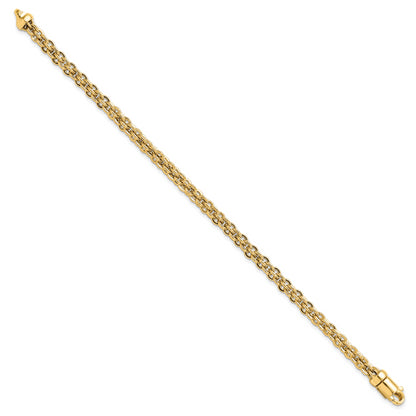 7.5 Inch 14K Polished Fancy Link Bracelet