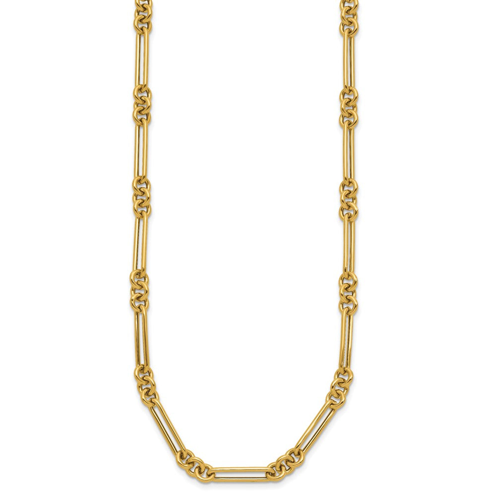 14K Yellow Gold Polished Fancy Link Necklace