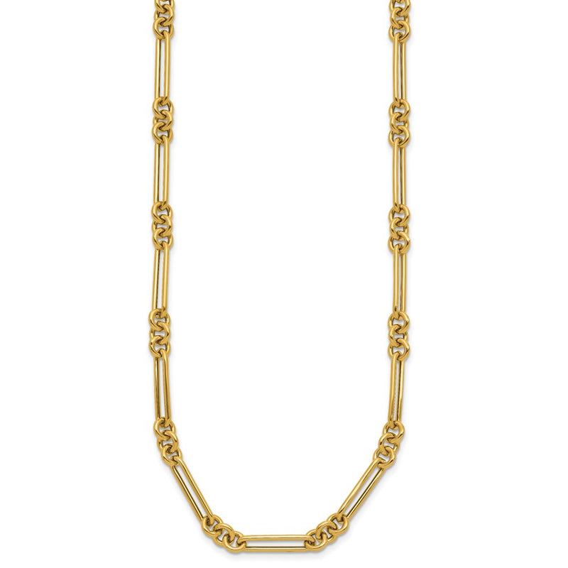 14K Yellow Gold Polished Fancy Link Necklace