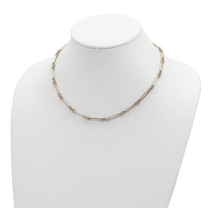 14K Yellow Gold Polished Fancy Link Necklace