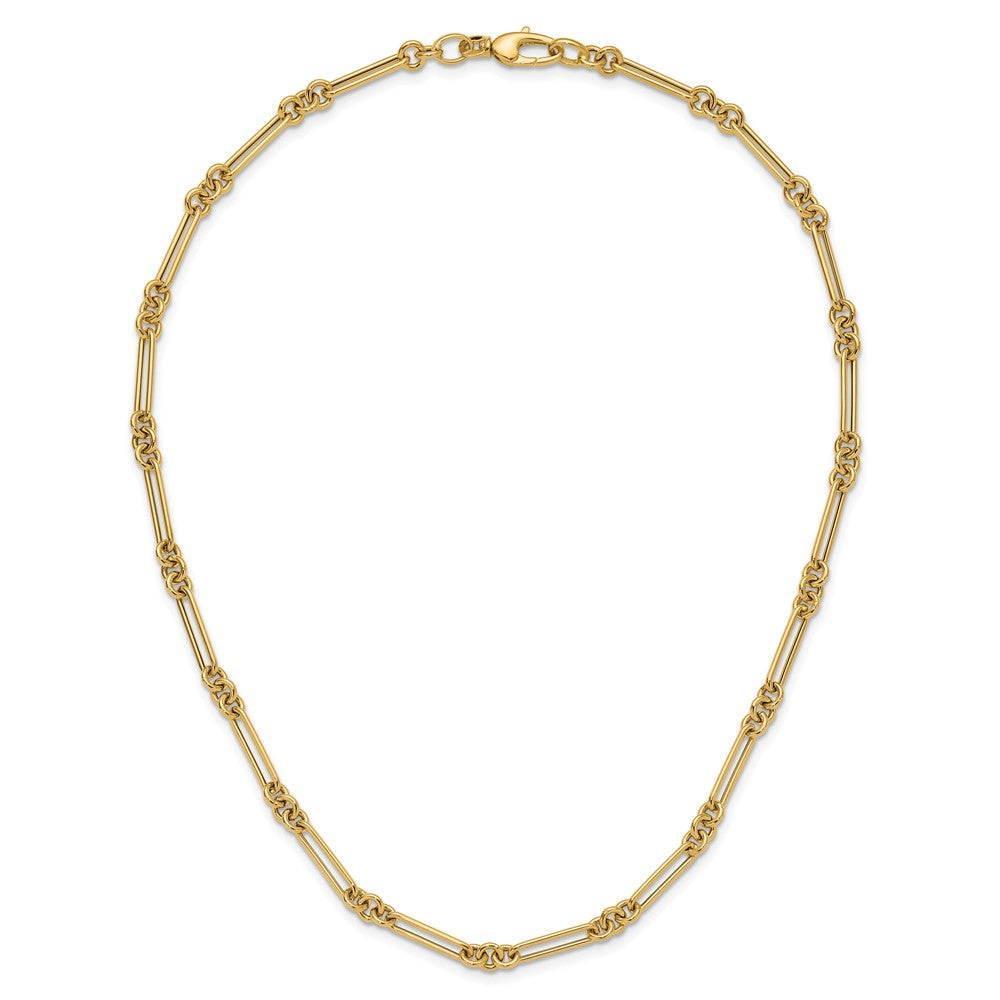 14K Yellow Gold Polished Fancy Link Necklace